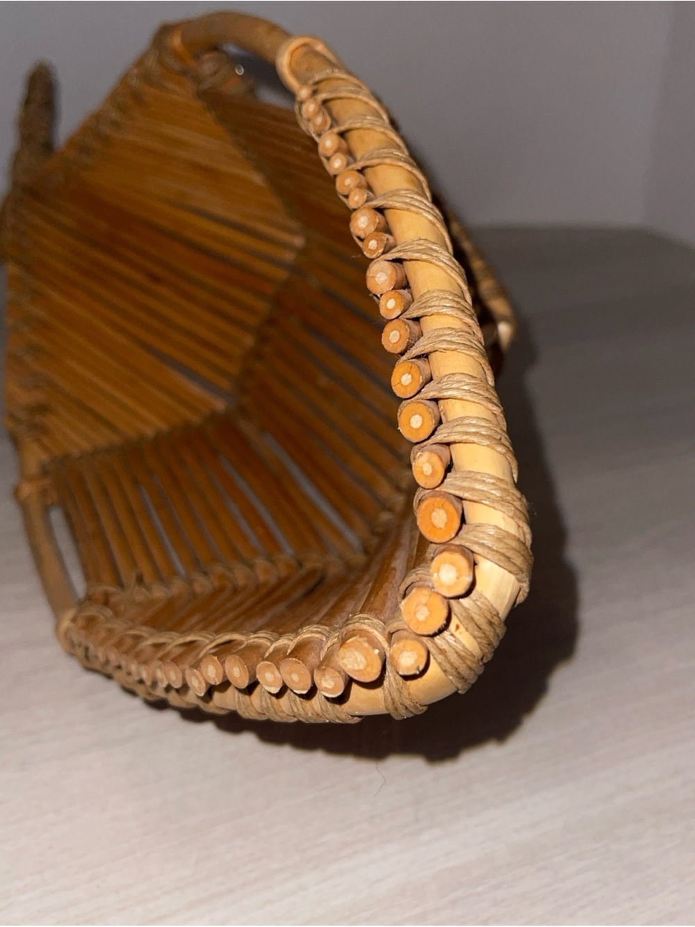 Vintage Large Fish Shaped Decorative, Bread Basket Wall Décor, Bohemian Retro - Picture 8 of 9